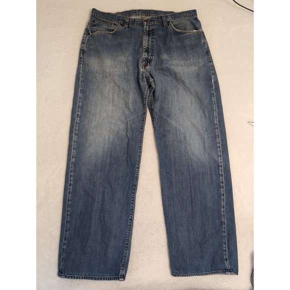 Vtg Polo Jeans Men's 38x34 Light Wash Straight Leg Baggy Jeans Brixton Loose Fit - Picture 5 of 9